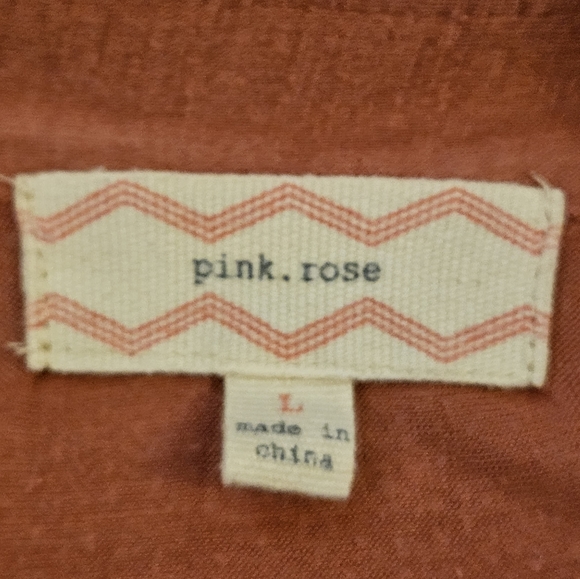 💵3/$20 Pink Rose Lightweight Mauve Button UpShirt - Picture 13 of 15